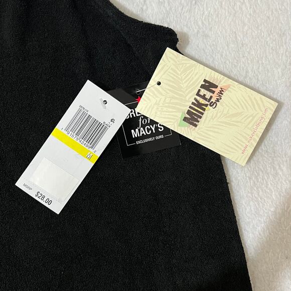 Miken Swim (M) Cami Strap Terry Cloth Cropped Tank Top Vacation Beach Coverup - Picture 5 of 8